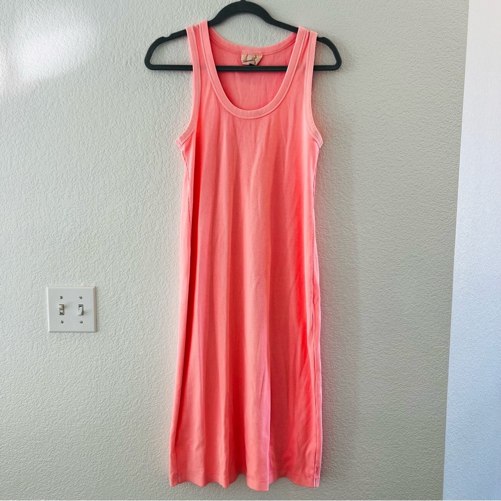 Universal Thread Fluorescent Coral Midi Dress